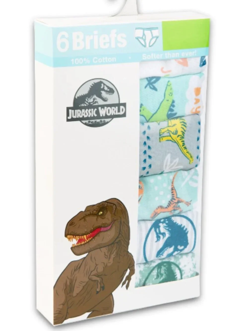 2T/3T Jurassic World Toddler Boy Briefs 6-Pack
